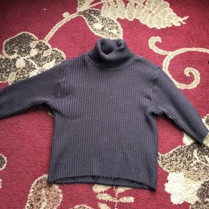 Turtle neck shirt sleeve sweater